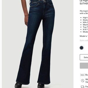 Frame Denim Le High Flare Sz 25